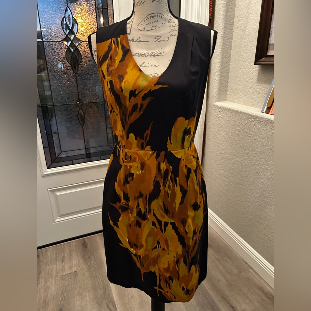 Tabitha, Sz 4, black and brown Sleeves dress
